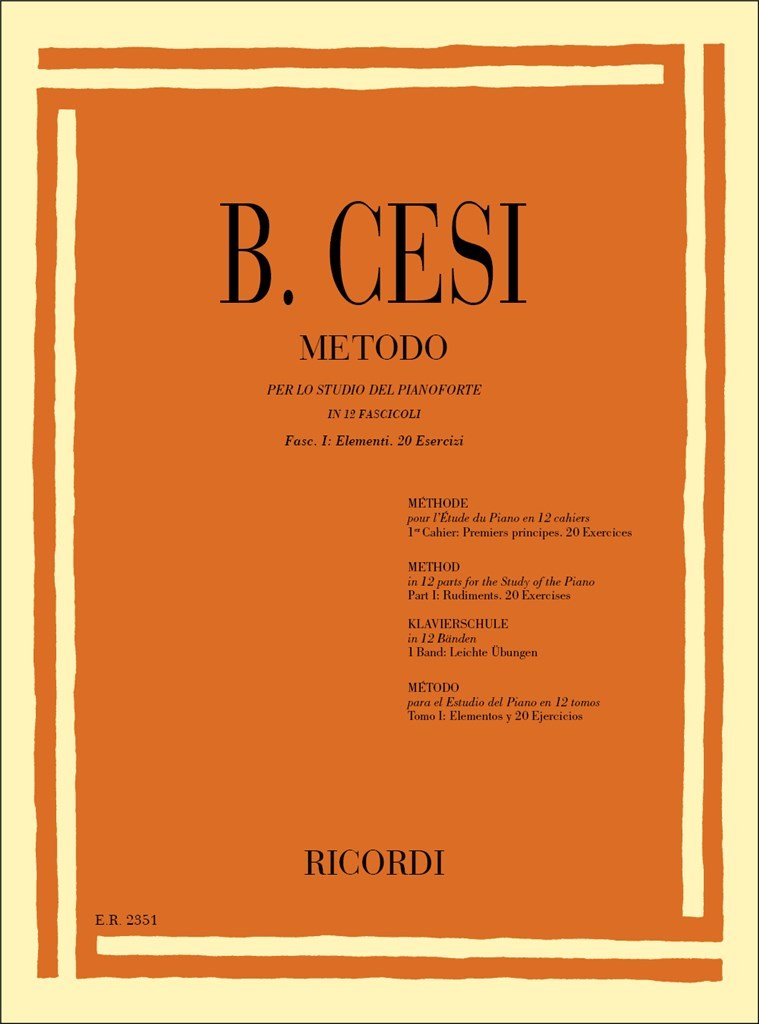 Metodo Per Lo Studio Del Pianoforte - Fasc. I